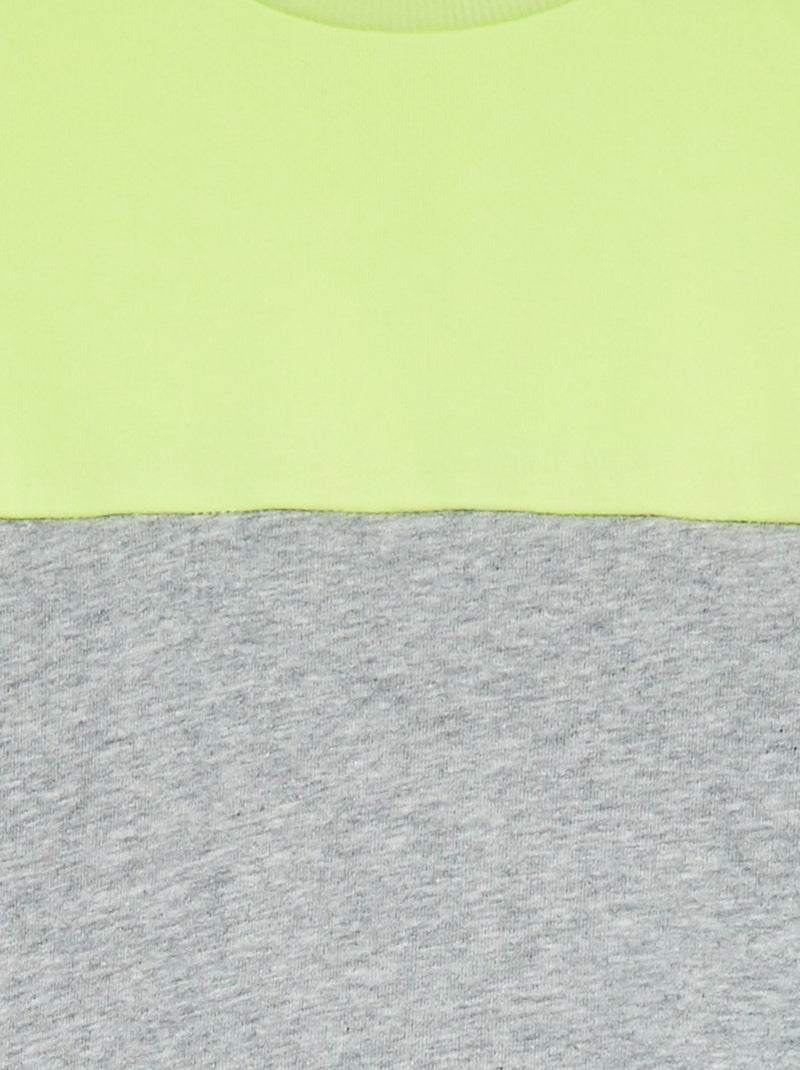 Sudadera bicolor de manga larga GRIS - Kiabi