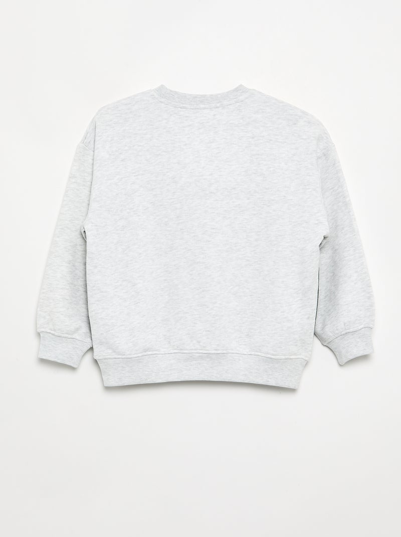 Sudadera bicolor de manga larga Gris - Kiabi