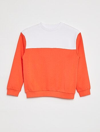 Sudadera bicolor de manga larga