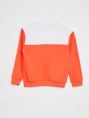 Sudadera bicolor de manga larga
