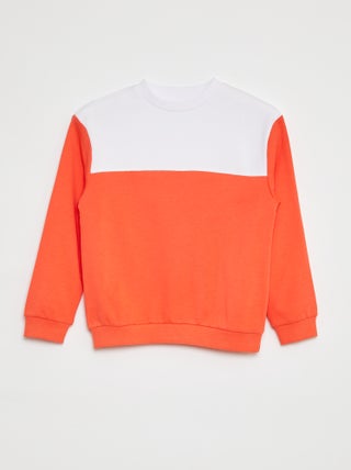 Sudadera bicolor de manga larga