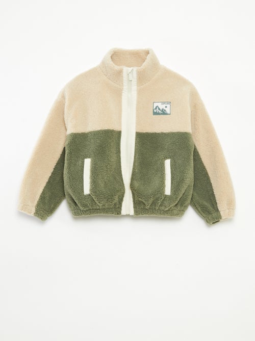 Sudadera bicolor de punto bouclé - Kiabi