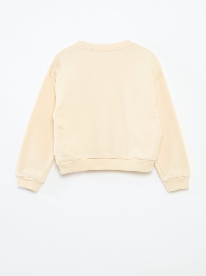 Sudadera 'Bluey' lisa de algodón Blanco - Kiabi