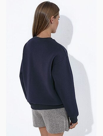 Sudadera bordada con cuello redondo hiccup
