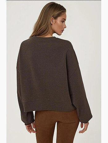 Sudadera bordada con cuello redondo hiccup