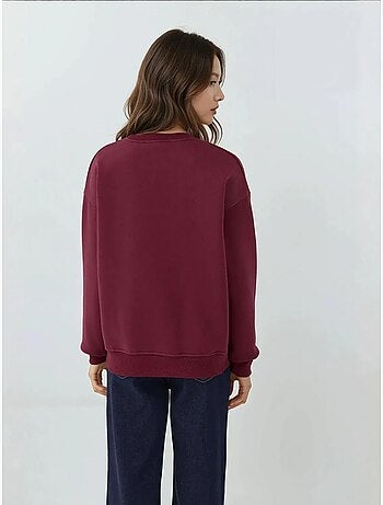 Sudadera bordada con cuello redondo hiccup