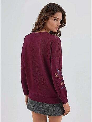 Sudadera bordada con cuello redondo y ajuste cómodo hiccup