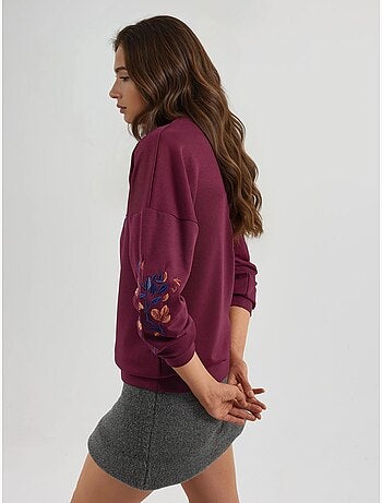 Sudadera bordada con cuello redondo y ajuste cómodo hiccup