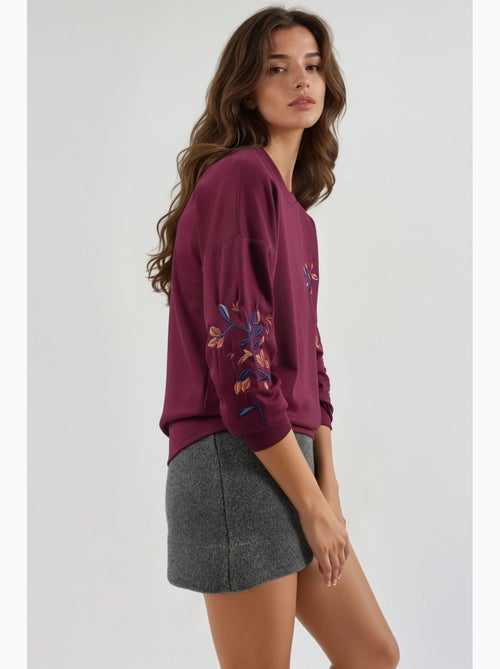 Sudadera bordada con cuello redondo y ajuste cómodo hiccup - Kiabi