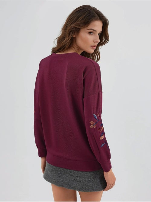Sudadera bordada con cuello redondo y ajuste cómodo hiccup - Kiabi