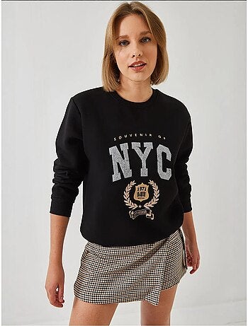 Sudadera bordada con tres hilos cepillados lucci
