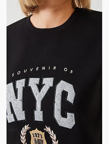 Sudadera bordada con tres hilos cepillados lucci