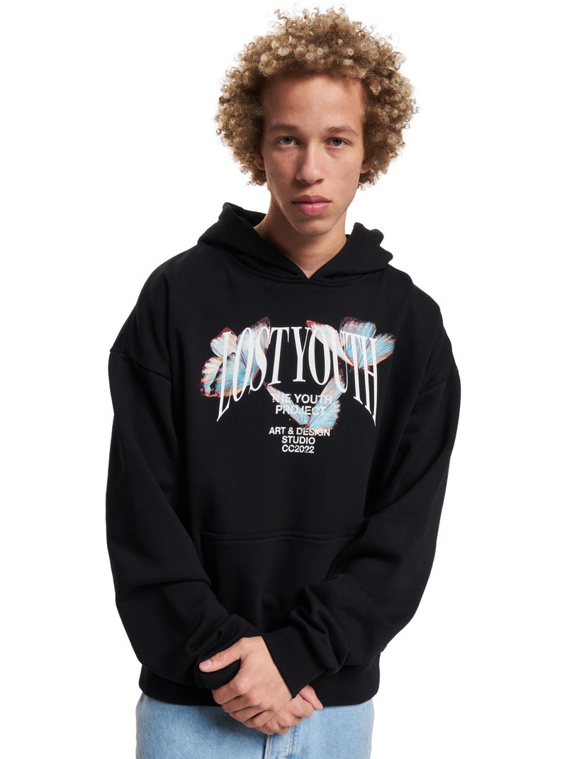 Sudadera butterfly v.1 para hombre - lost youth Negro - Kiabi