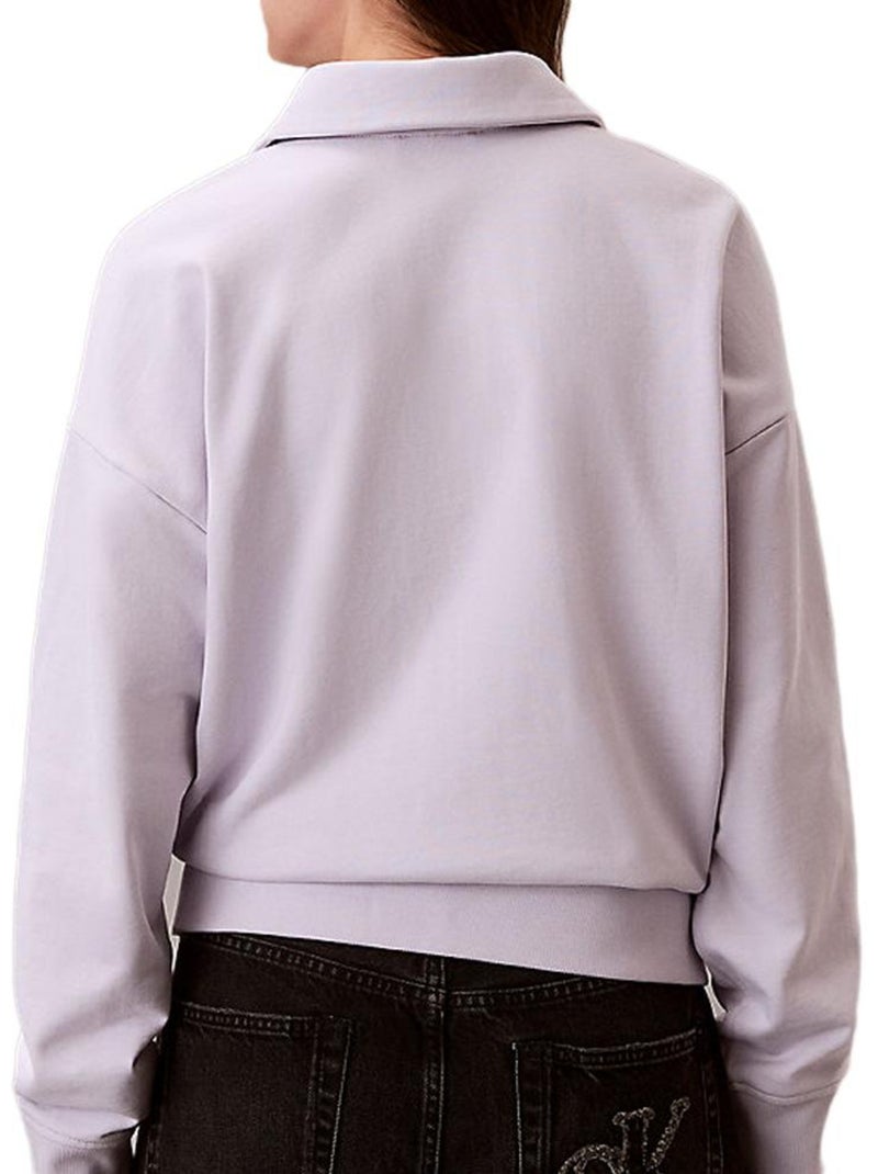 Sudadera Calvin Klein Jeans de Felpa Francesa para Mujer Violeta - Kiabi