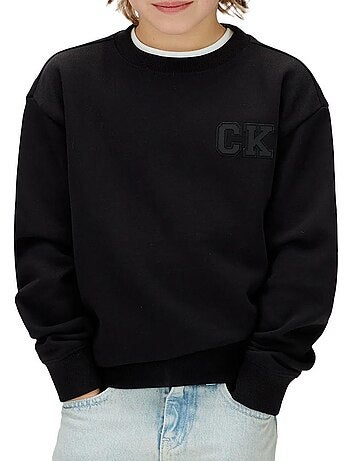 Sudadera calvin klein jeans para niño con cuello redondo relajado