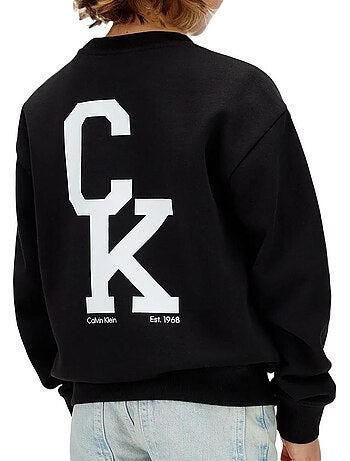 Sudadera calvin klein jeans para niño con cuello redondo relajado