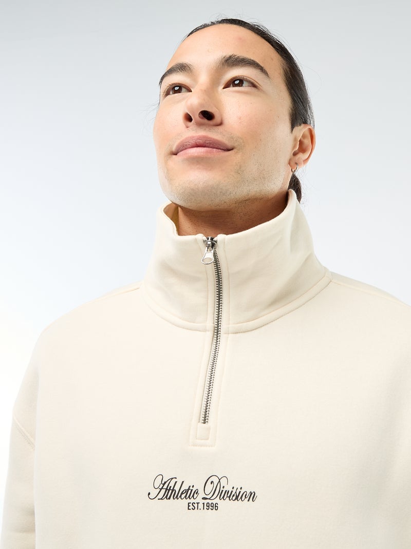Sudadera camionero de felpa Beige - Kiabi