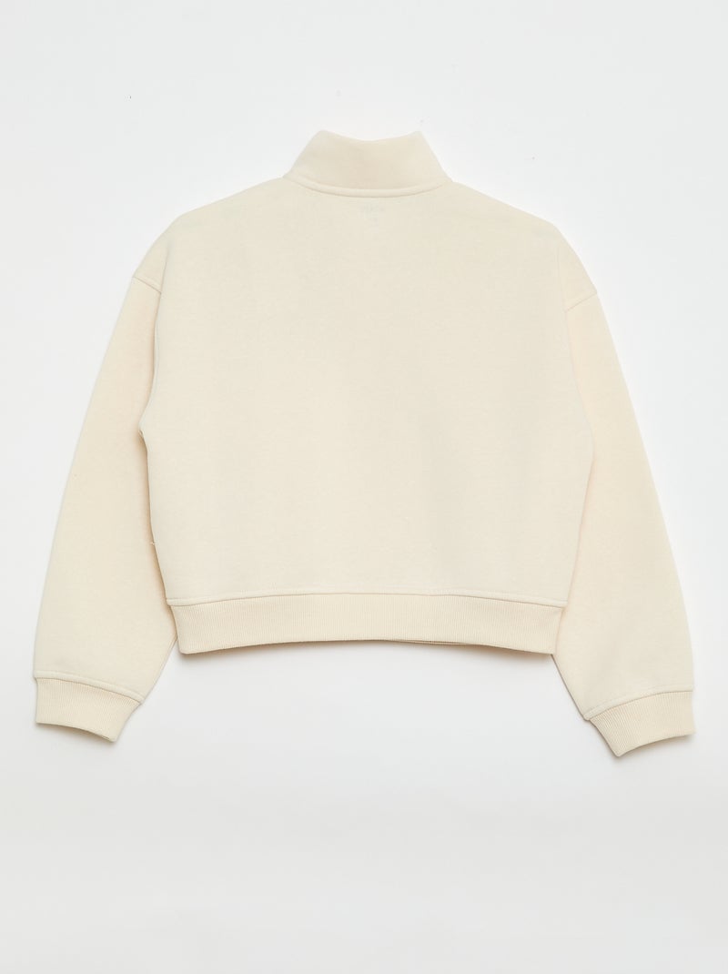 Sudadera camionero lisa Beige - Kiabi