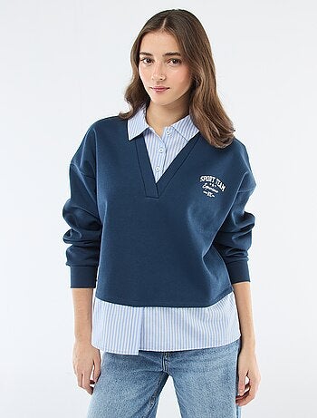 Sudadera camisa 2 en 1