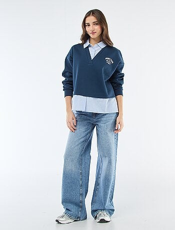 Sudadera camisa 2 en 1