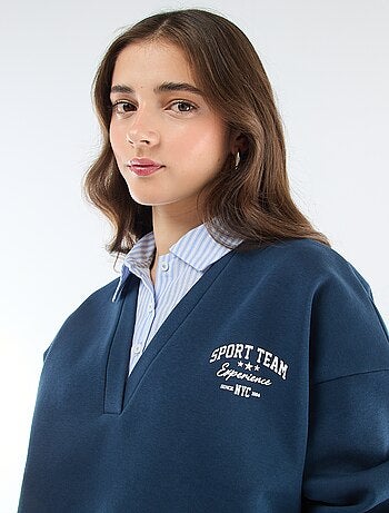 Sudadera camisa 2 en 1