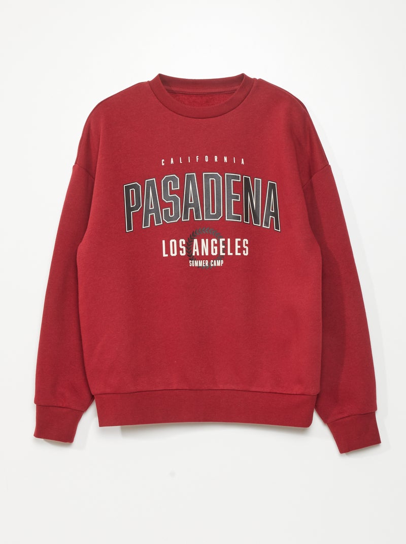 Sudadera campus de chándal Rojo - Kiabi