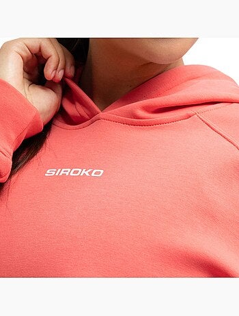 Sudadera capucha pádel mujer pádel mujer deuce coral