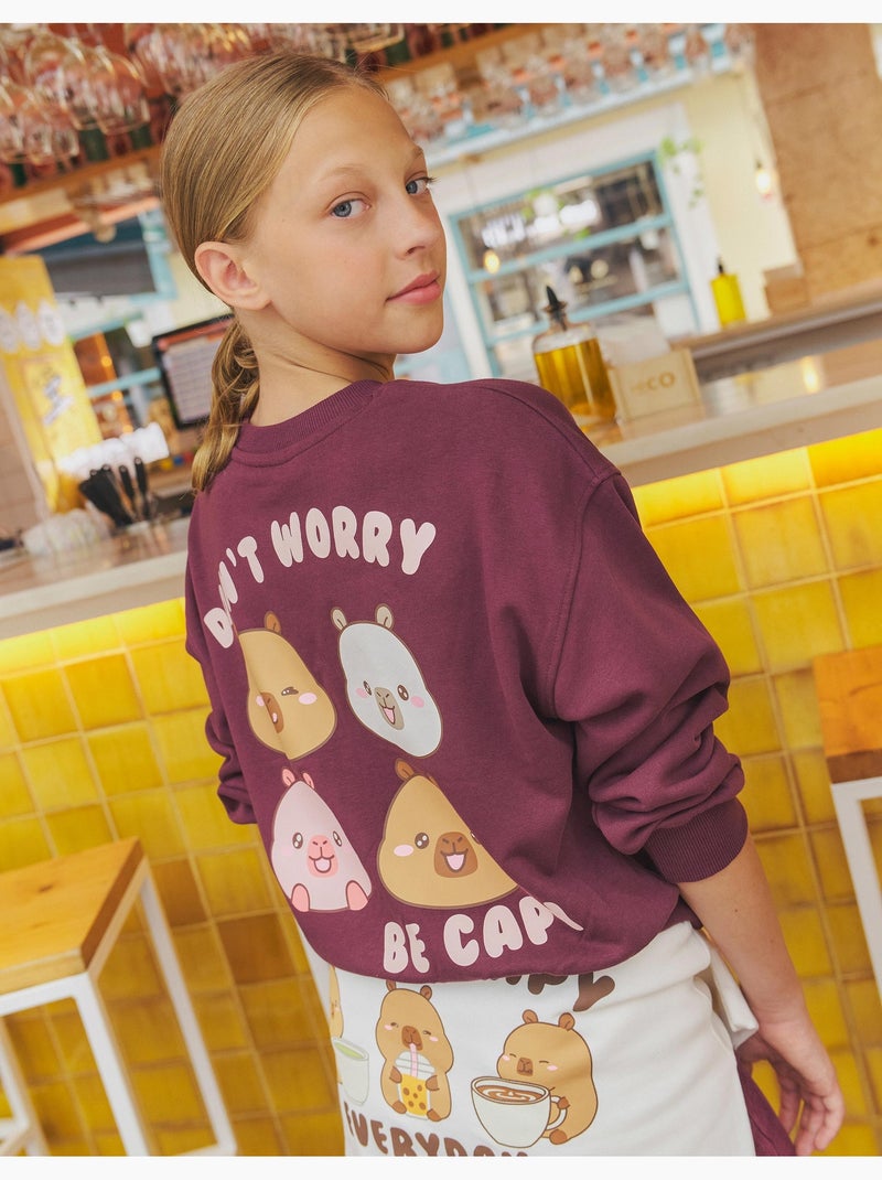 Sudadera 'capybara' capyfun©, mo fashion Violeta - Kiabi