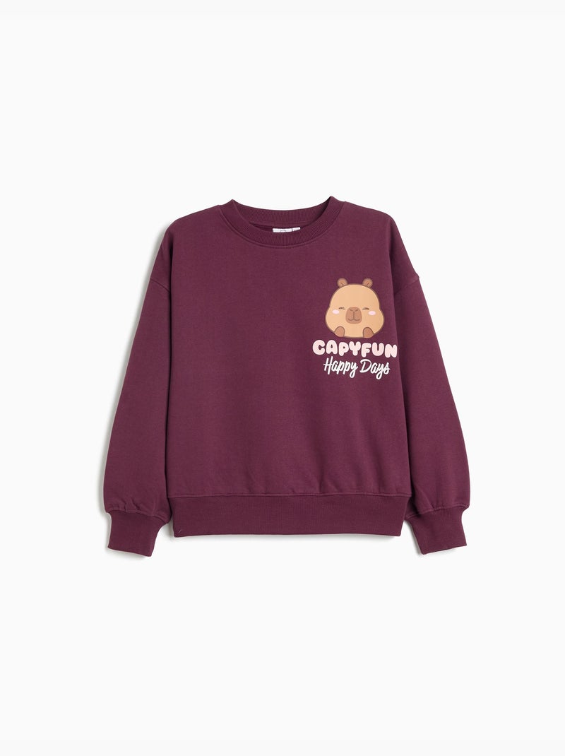 Sudadera 'capybara' capyfun©, mo fashion Violeta - Kiabi