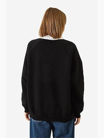 Sudadera cepillada de tres capas con cuello polo lucci