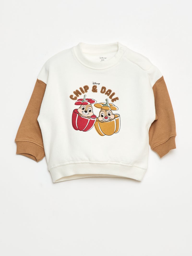 Sudadera 'Chip y Chop' 'Disney' con cuello redondo Beige - Kiabi
