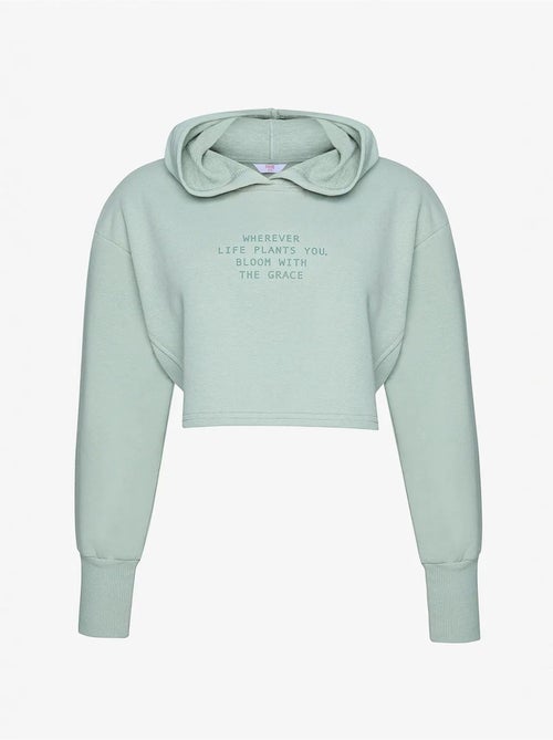 Sudadera clara con capucha y detalles acanalados penti - Kiabi