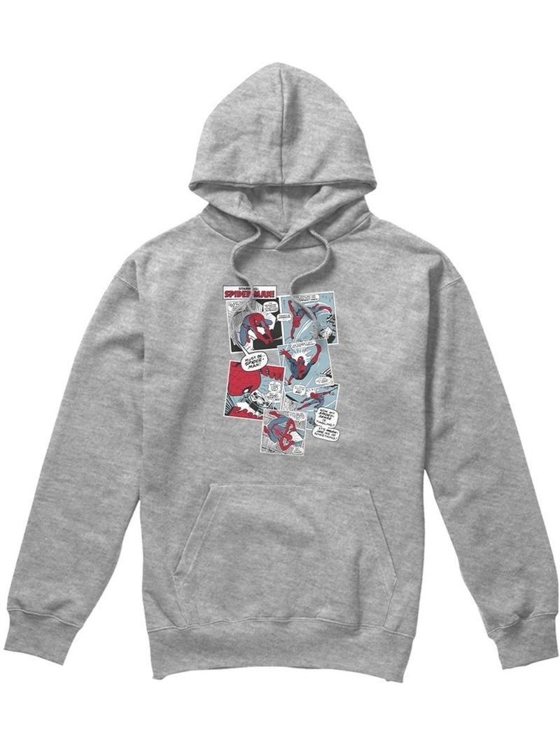 Sudadera collage de paneles para hombre - spider-man Gris jaspeado - Kiabi