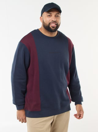 Sudadera color block de felpa