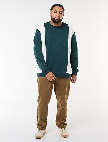 Sudadera color block de felpa