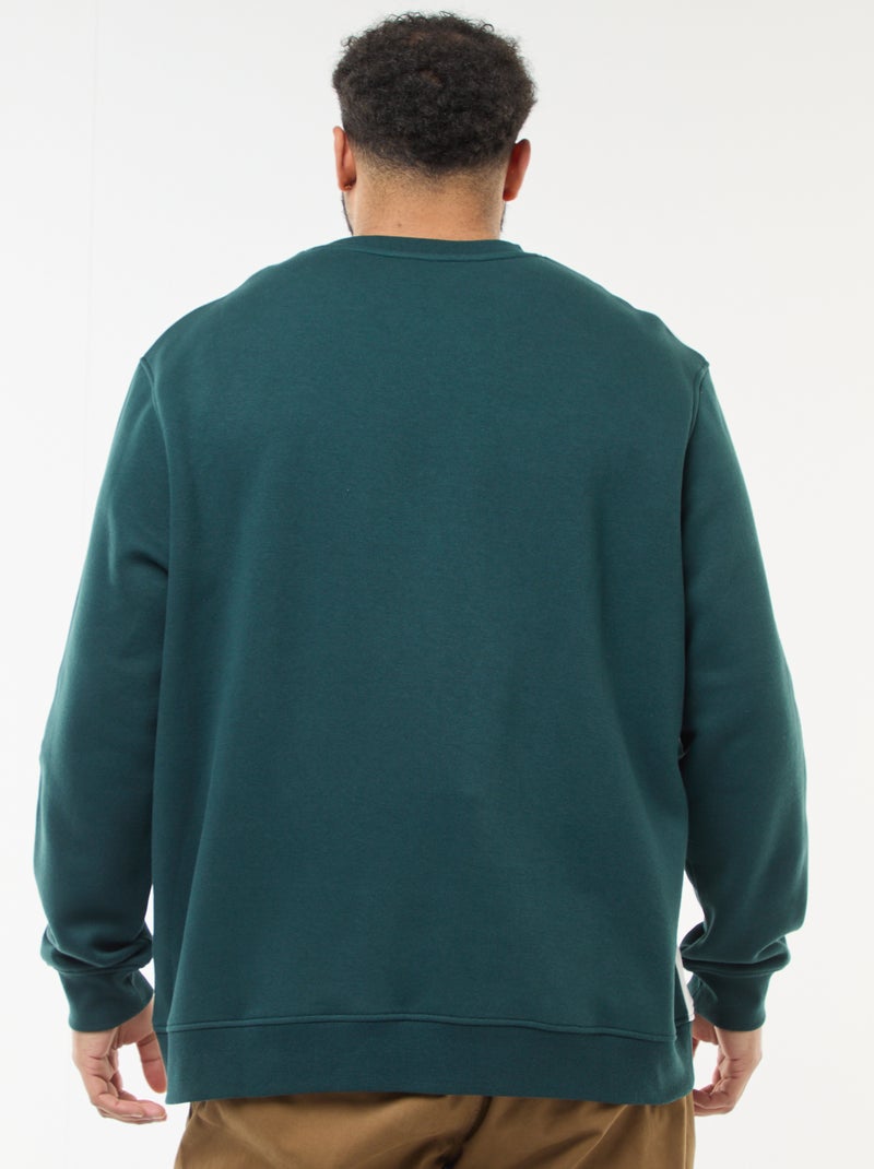 Sudadera color block de felpa Verde - Kiabi