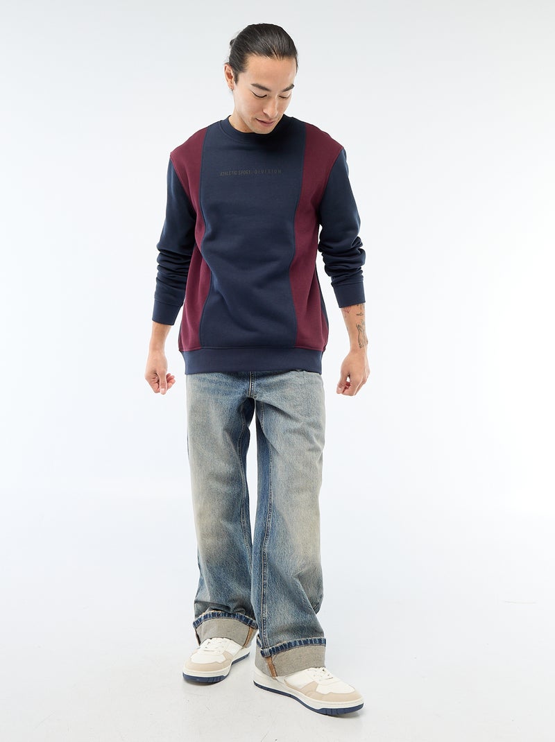 Sudadera color block estilo deportivo Azul - Kiabi