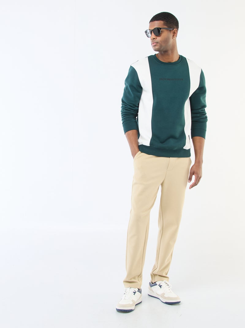 Sudadera color block estilo deportivo Verde - Kiabi
