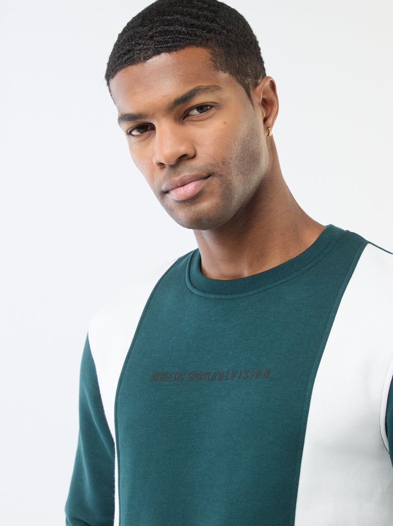 Sudadera color block estilo deportivo Verde - Kiabi