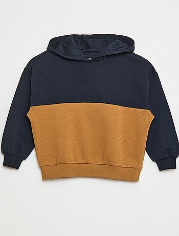 Sudadera colorblock con capucha