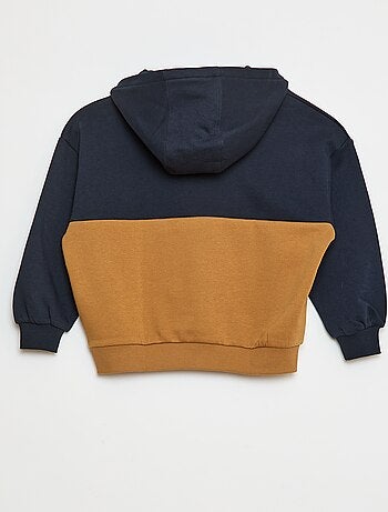 Sudadera colorblock con capucha