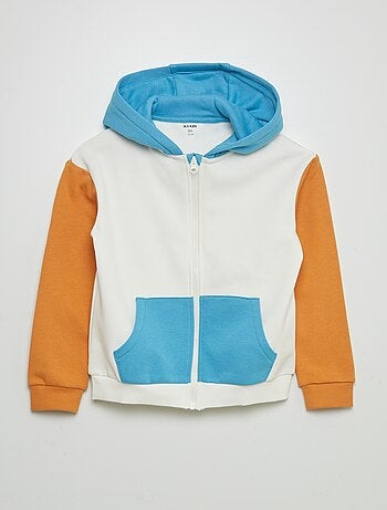 Sudadera colorblock con capucha