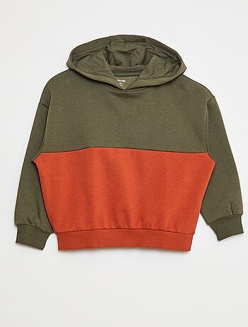 Sudadera colorblock con capucha