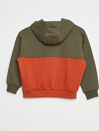 Sudadera colorblock con capucha