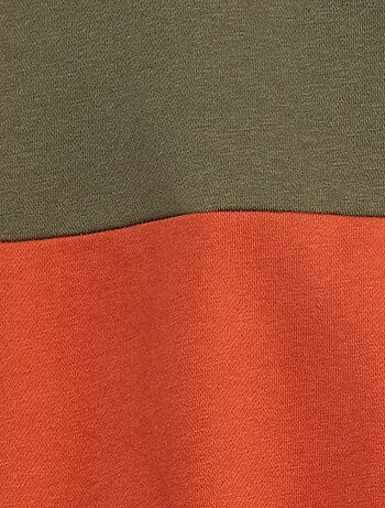 Sudadera colorblock con capucha