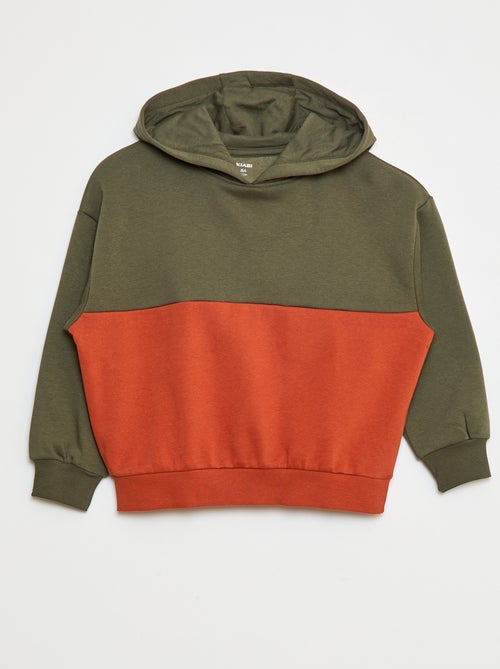 Sudadera colorblock con capucha - Kiabi