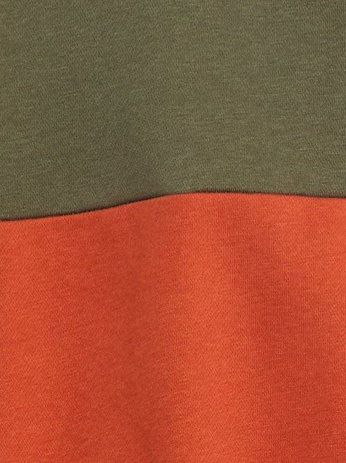 Sudadera colorblock con capucha - Kiabi