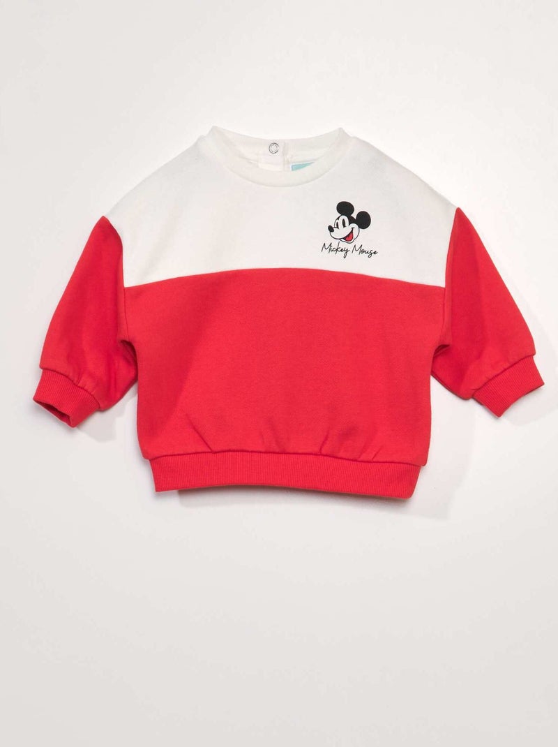 Sudadera colorblock 'Mickey' BLANCO - Kiabi