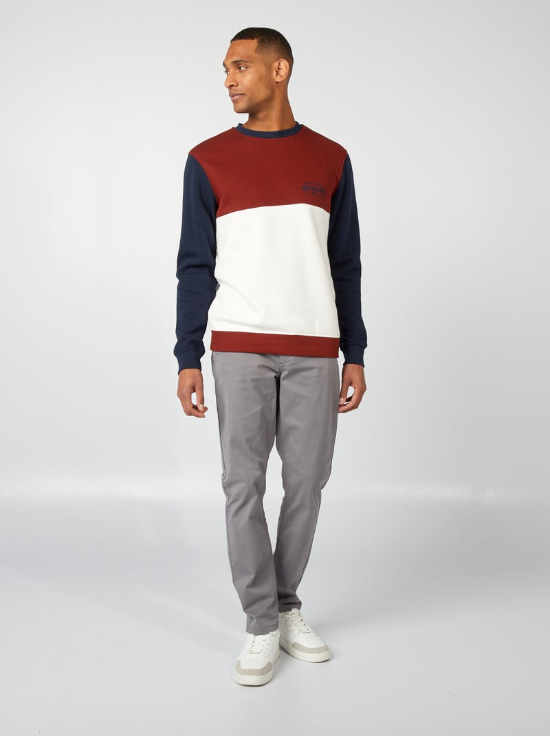 Sudadera colorblock ROJO - Kiabi