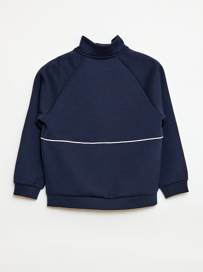 Sudadera con abertura de cremallera Azul - Kiabi